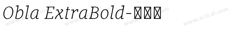 Obla ExtraBold字体转换